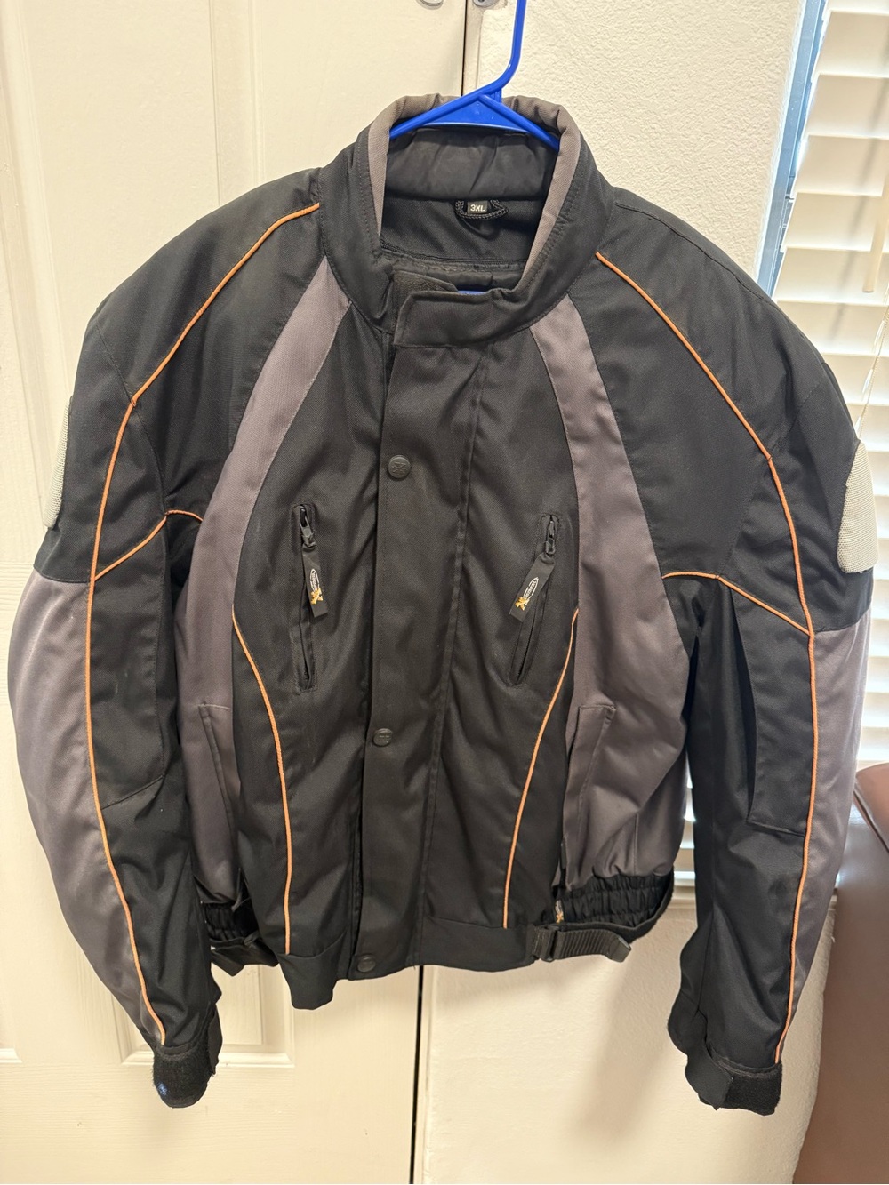 XElement Men's Black and Gray Performance Jacket with Orange Trim